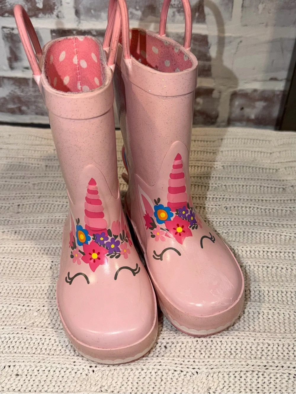 Western Chief Pink Unicorn Kids Rain Boots